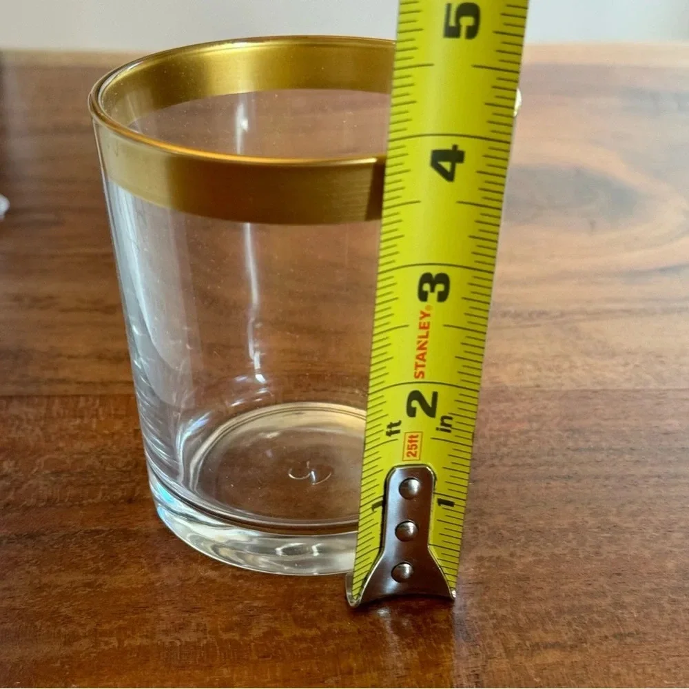 NWT Gold Rim 13oz Highball Glasses Set of 4